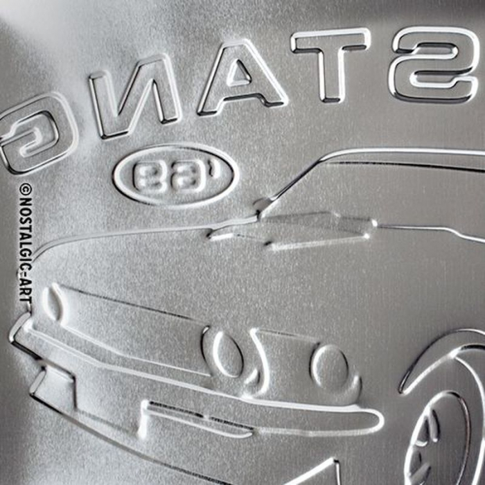 Blechschild Ford Mustang blau 4